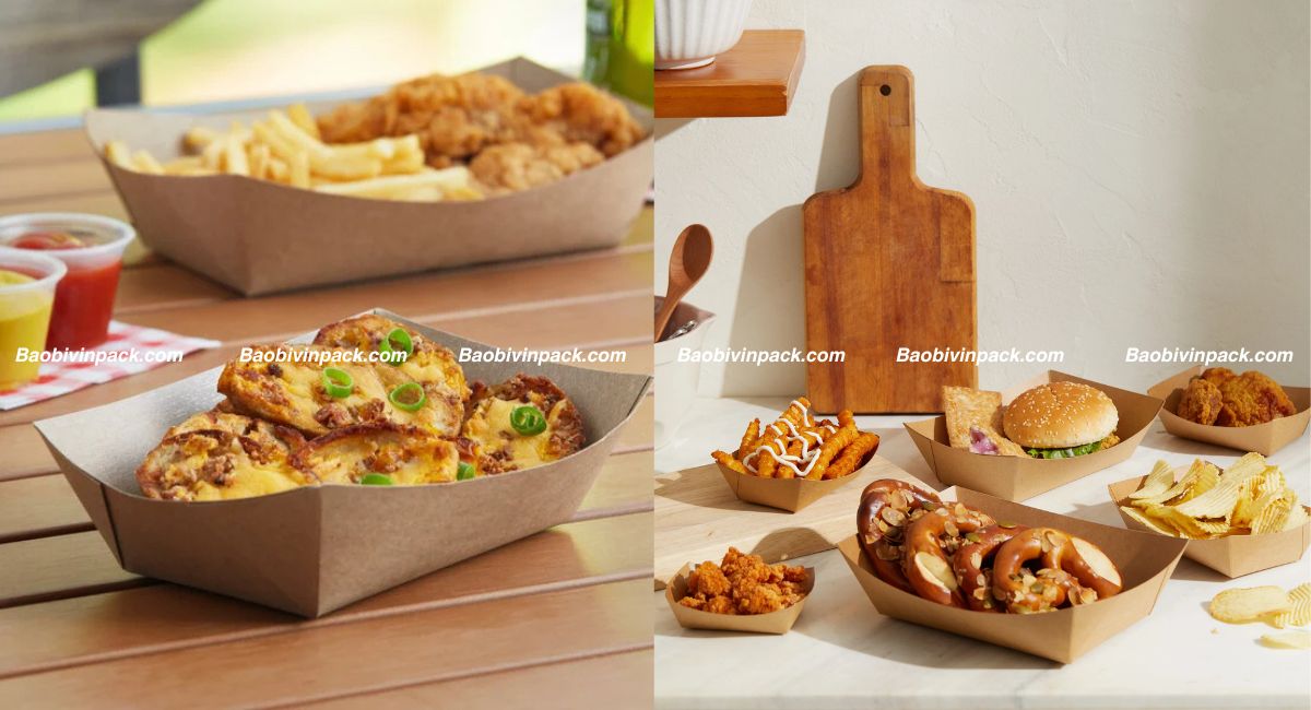 Khay giấy đựng thực phẩm