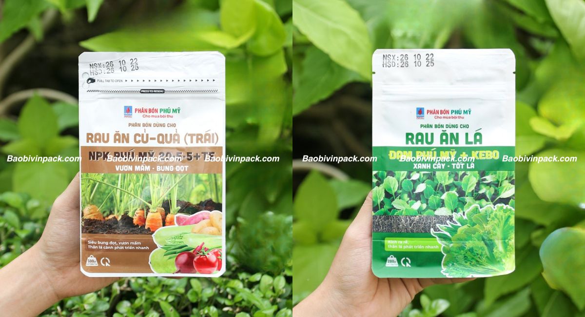 Kích thước và độ dày của bao bì nông nghiệp