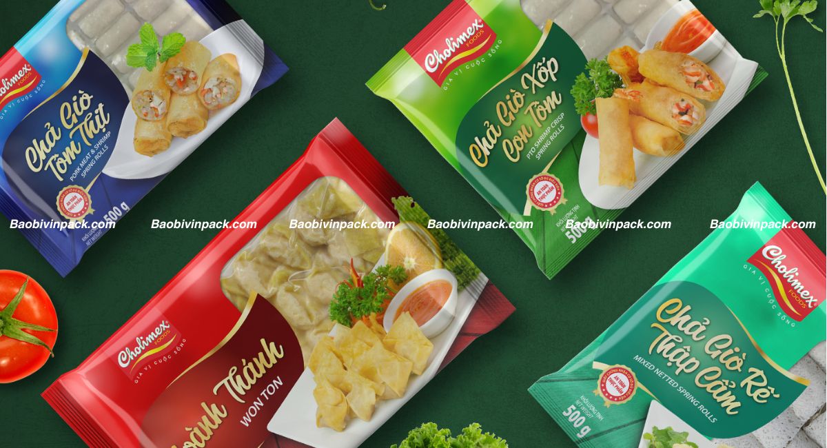 Mẫu bao bì chả giò đông lạnh