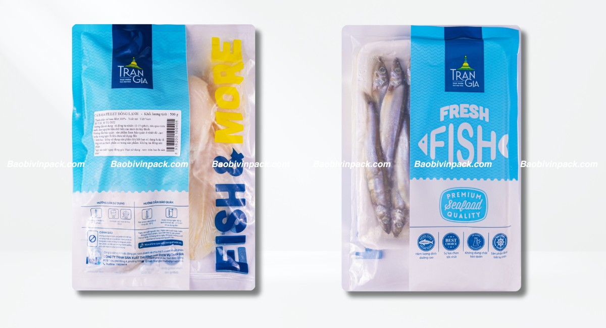 Mẫu bao bì thủy sản đông lạnh