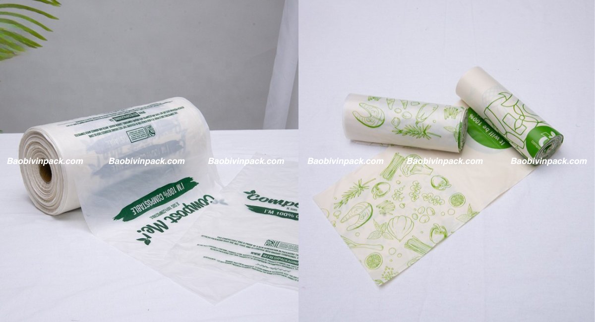 Mẫu túi cuộn thực phẩm tự hủy sinh học