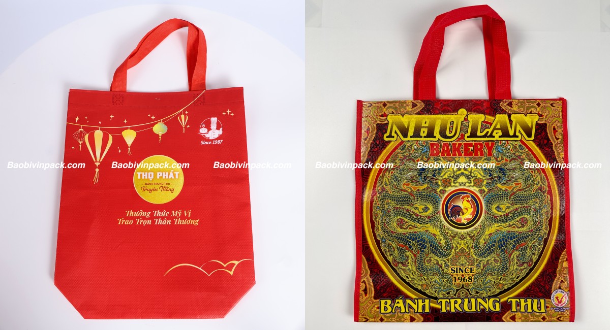 Mẫu túi vải đựng bánh trung thu