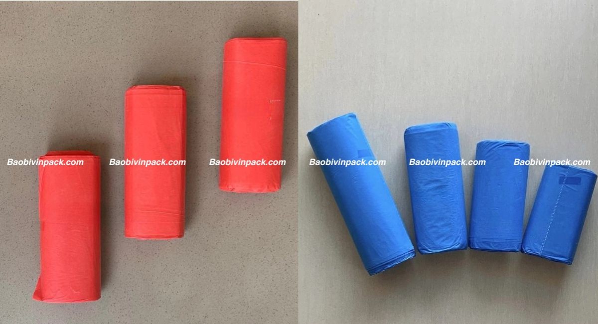 Túi đựng rác cuộn màu