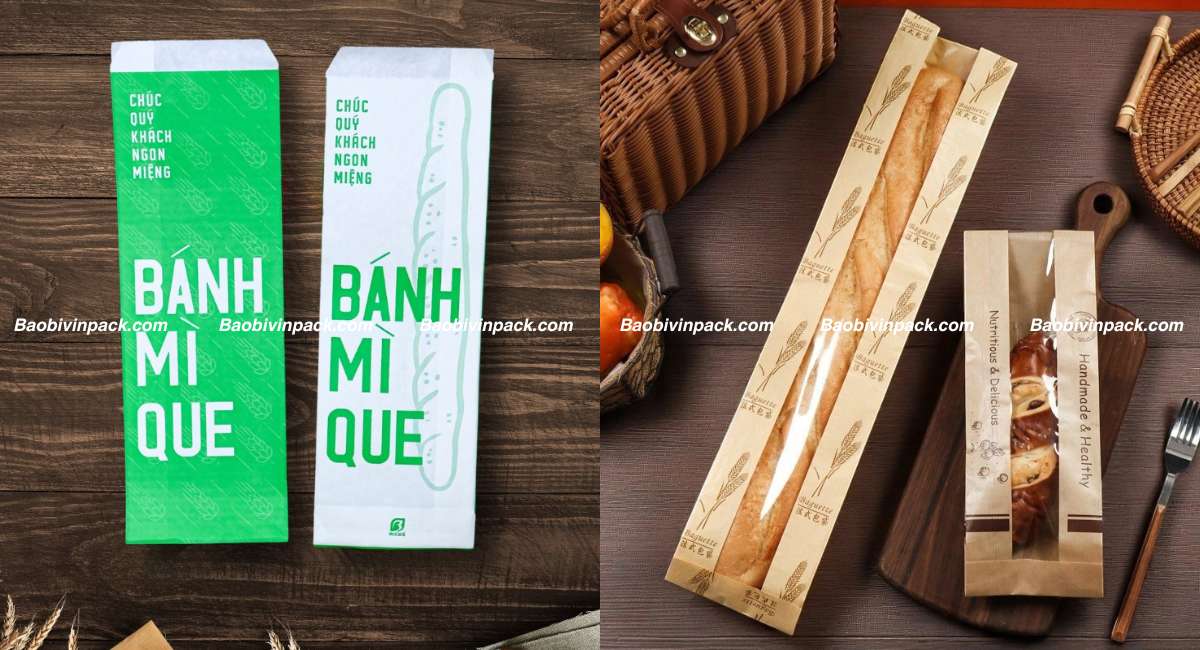 Túi giấy đựng bánh mì que
