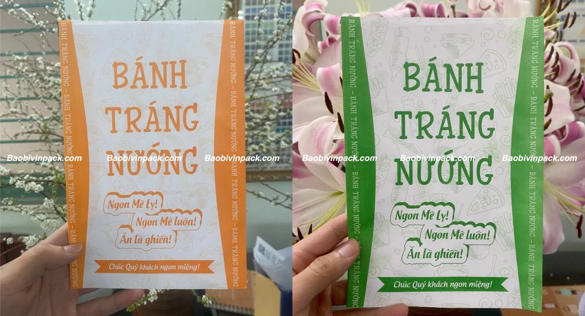 Túi giấy đựng bánh tráng nướng