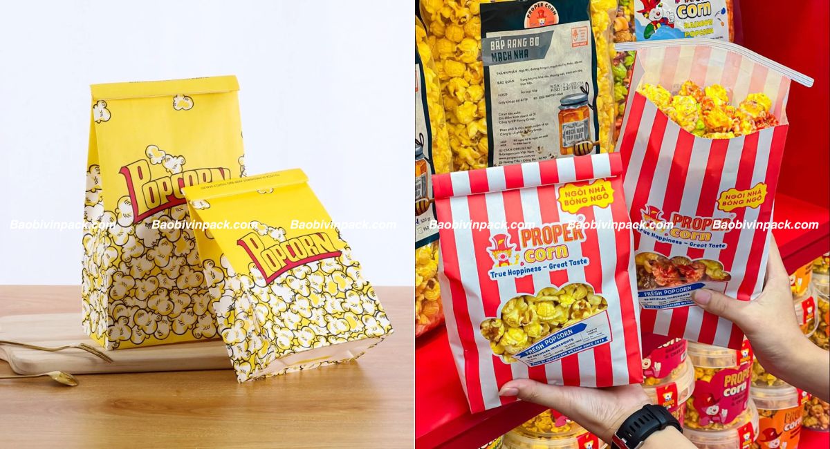 Túi giấy đựng bắp rang bơ