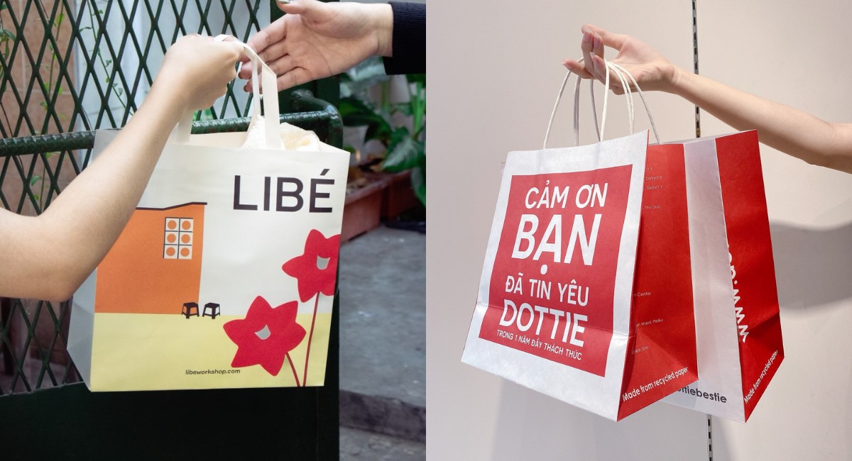 Túi giấy đựng quần áo thời trang