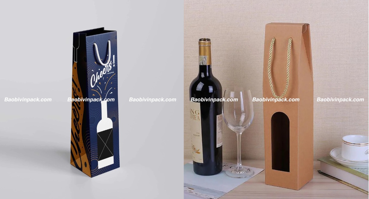 Túi giấy đựng rượu vang
