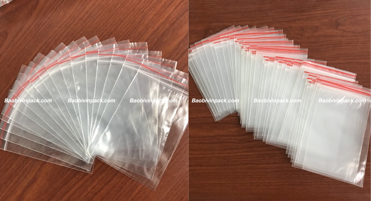 Túi zipper chỉ đỏ