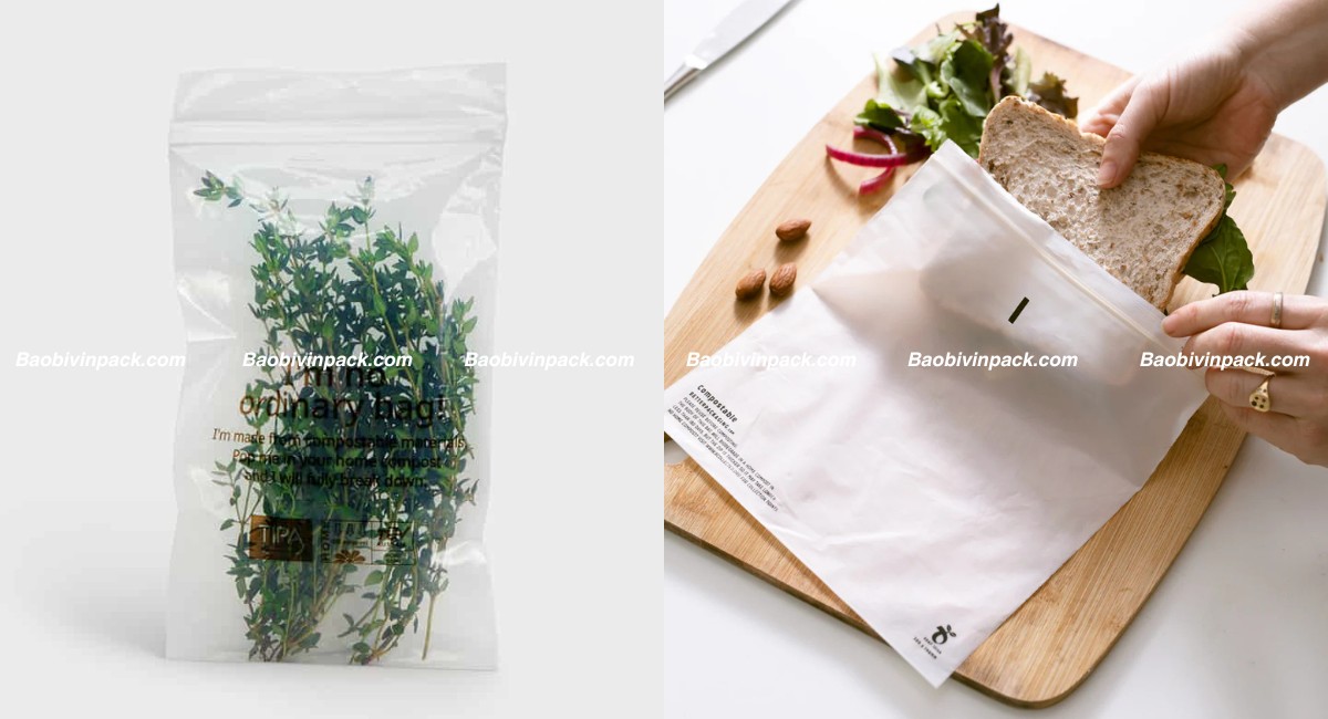 Túi zipper đựng thực phẩm tự hủy