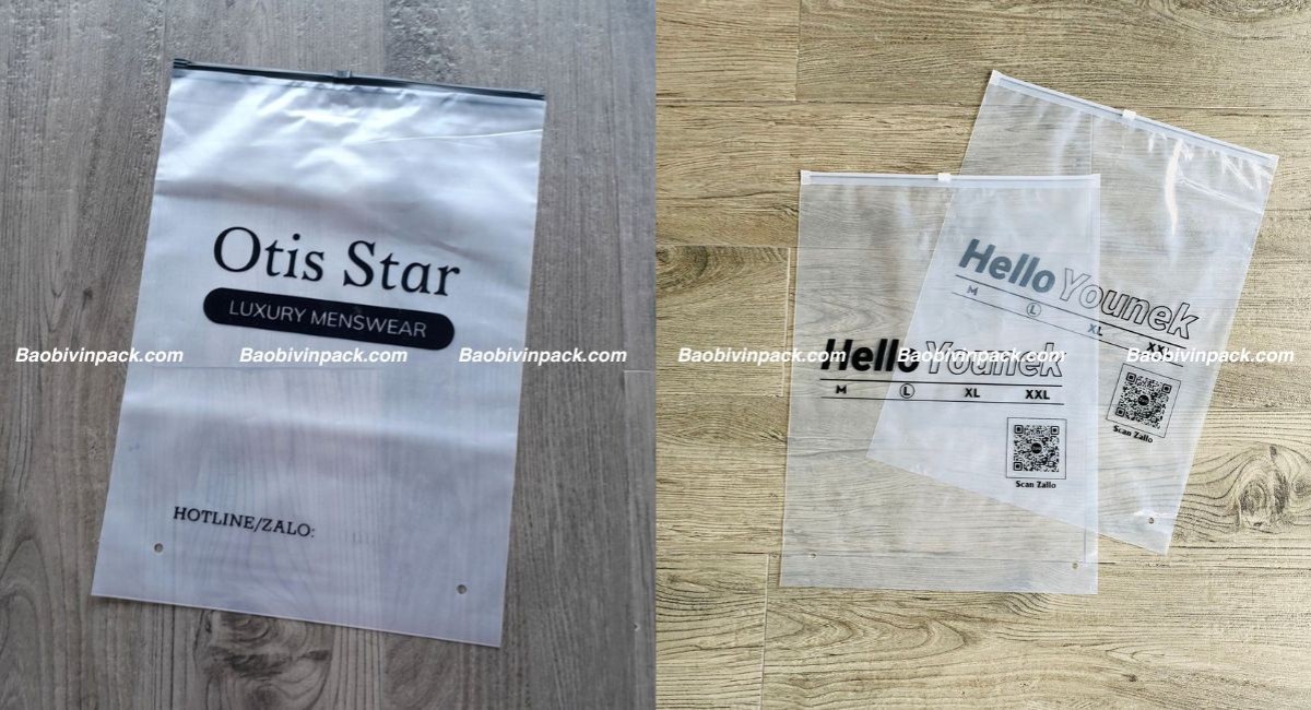 Mẫu túi zipper khóa kéo