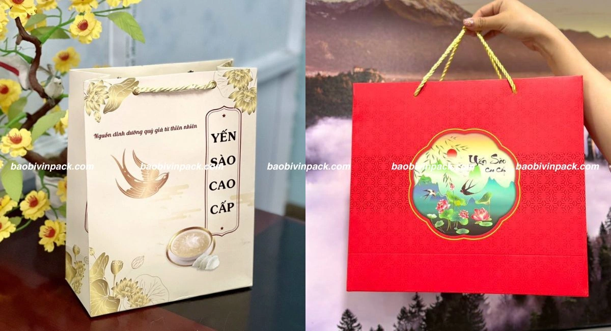 Công nghệ in ấn túi giấy đựng yến sào