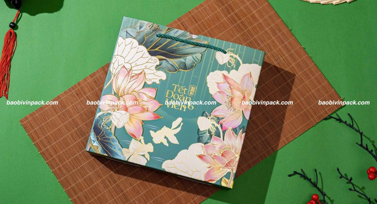 Gia công túi giấy đựng bánh trung thu