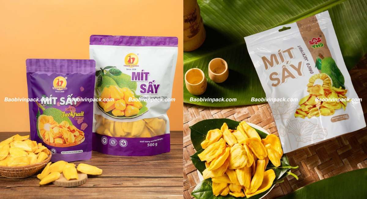 mẫu bao bì mít sấy