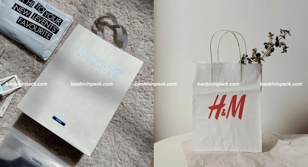 Dịch vụ in túi giấy dáng dọc đựng quần áo thời trang